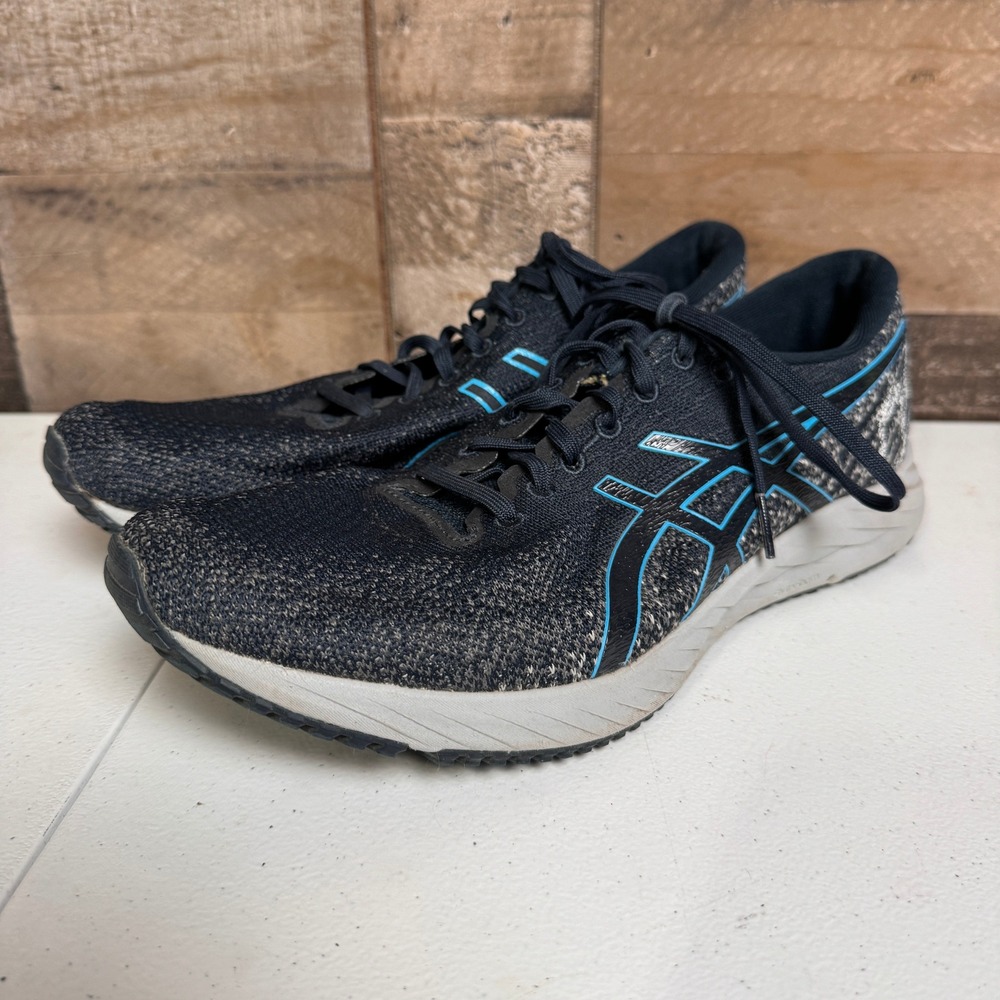 ASICS Sneakers Mens 9 Black Blue Running Shoes Gel-DS Trainer 26 1011B240